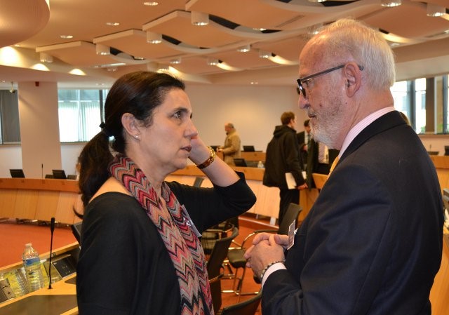 A presidenta do Parlamento de Galicia co Presidente da Asemblea de Madrid no Comité Permanente da CALRE